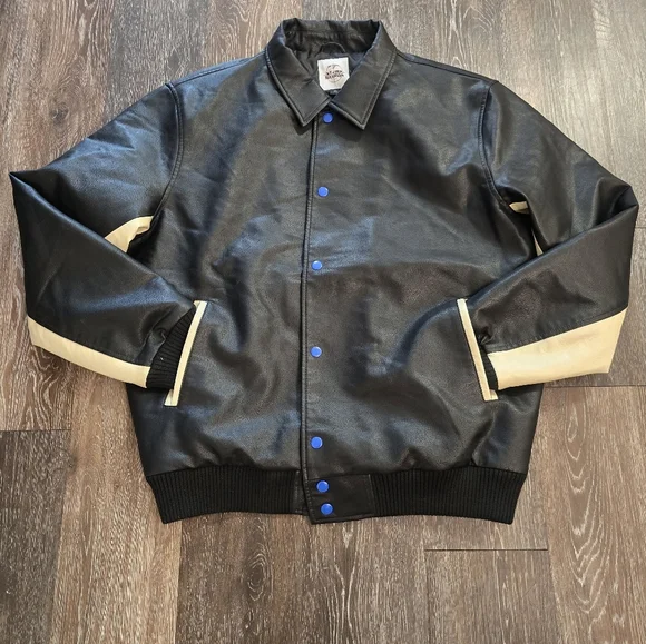 Ice Cold Records Faux Leather Jacket - Men’s XL